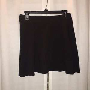 black mini skirt